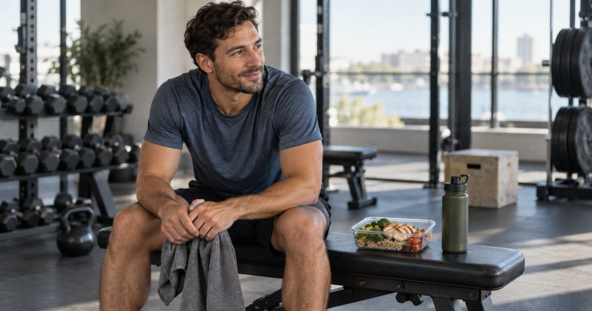 Sportif préparant une séance et un repas adapté à ses objectifs.